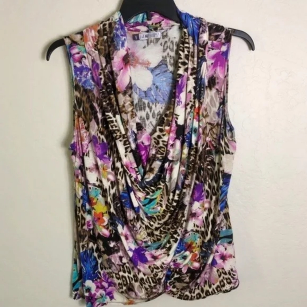 Jennifer Lopez Sleeveless Wrap Top